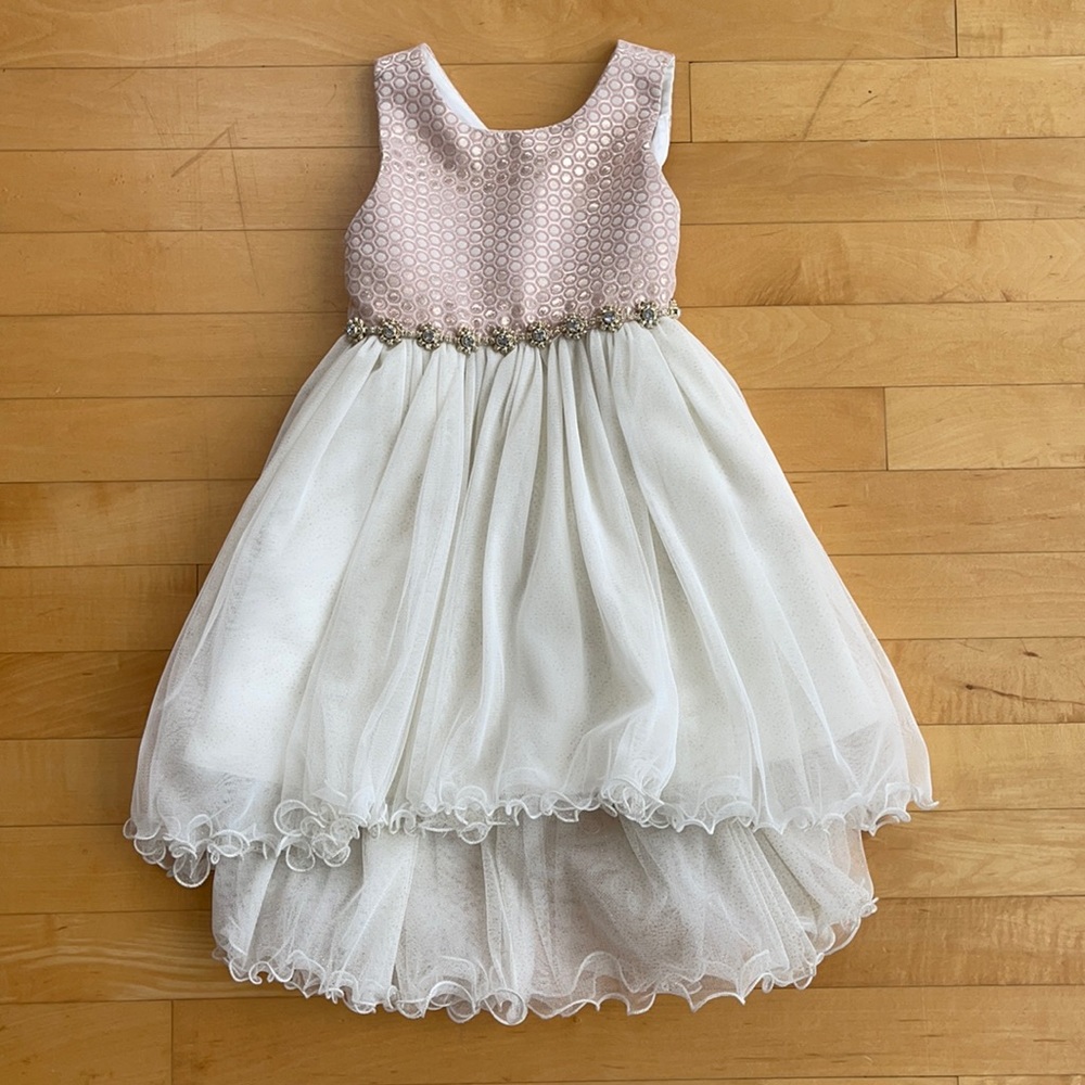 American Princess Formal Dress Size 4 Pink Gold